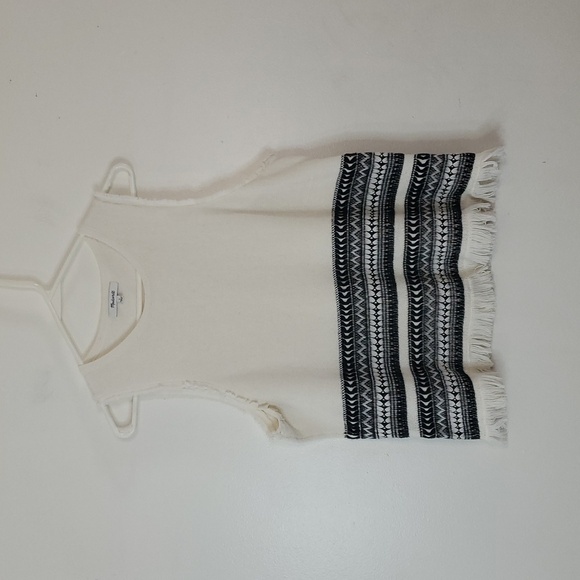 Madewell Villagrove Sweater Tank Size Large Bright Ivory BoHo Minimalist Summer - Picture 4 of 12